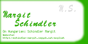 margit schindler business card